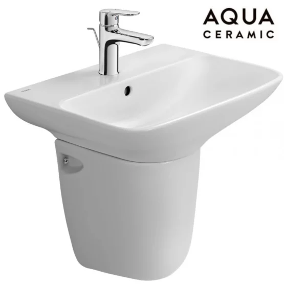 Chậu Lavabo Inax AL-289V/L-288VC Treo Tường Chân Ngắn Aqua Ceramic