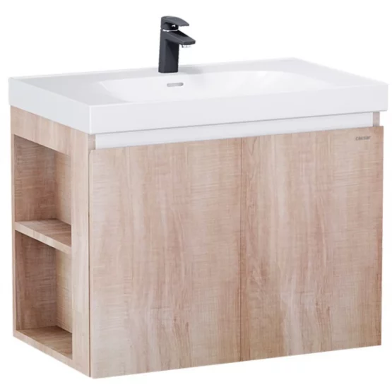 Bộ Tủ Lavabo Caesar LF5358/EH15358CLW7V Treo Tường Chữ Nhật Vân Gỗ 460 x 800mm