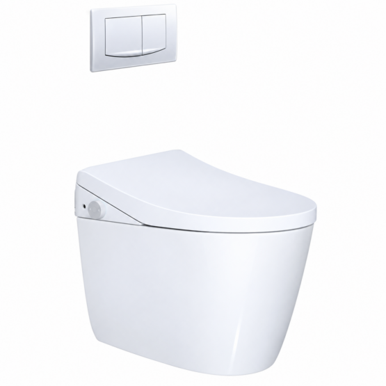 Bồn Cầu CAESAR CPT1505/TAF512H Treo Tường Nắp Điện Tử